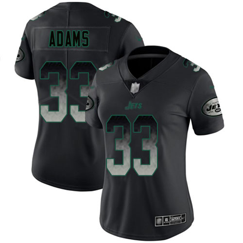 New York Jets Limited Black Women Jamal Adams Jersey NFL Football #33 Smoke Fashion->women nfl jersey->Women Jersey